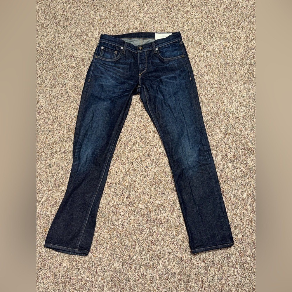 MENS size 30 Rag &‎ Bone Jeans, BUTTON FLY, SLIM LEG